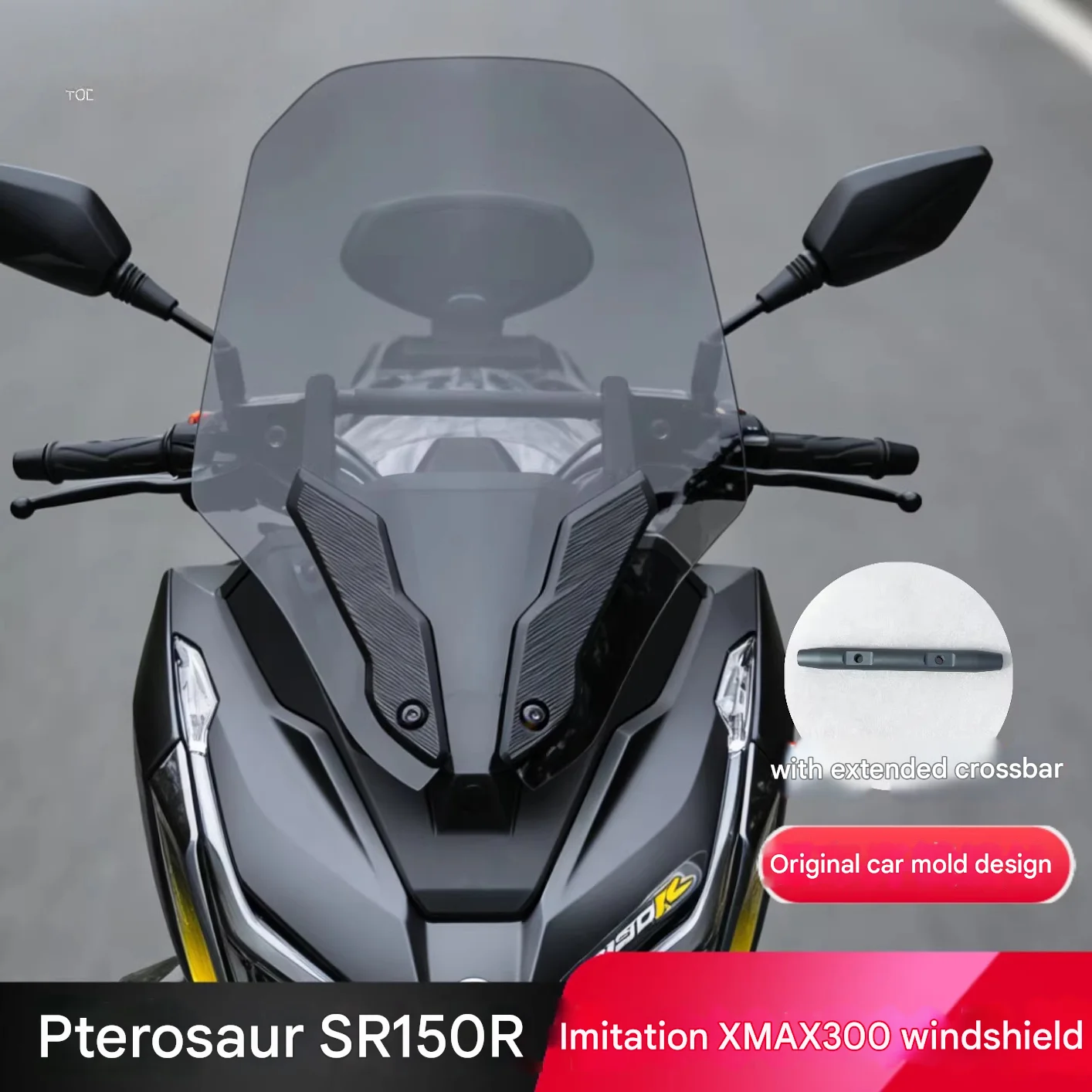 FOR VOGE SR150R Dynamic Windshield Classic Curved Design Scooter Accessory Airflow Diverting Splash Blocking Curved Windshield