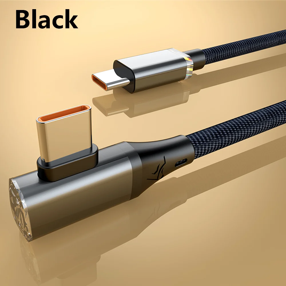 NNBILI 90-Grad-Winkel-USBC-Kabel PD120W Schnellladekabel Typ C für iPhone 15 16 17 Samsung Xiaomi Huawei Ladegerät Datenkabel