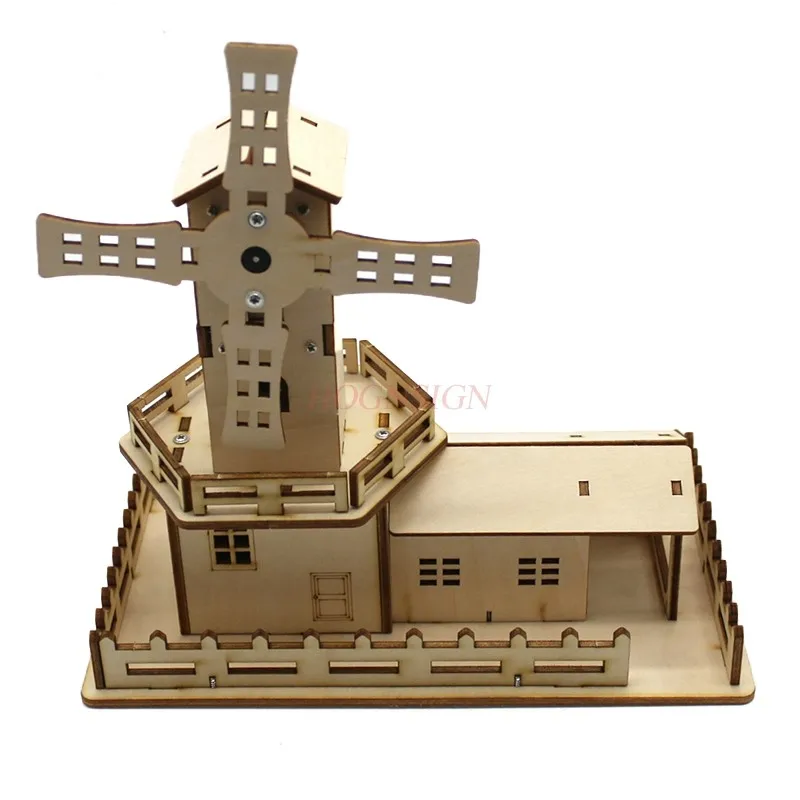 Physics Sound and light rotating windmill DIY model making technology gizmo Student gift for children Handmade toy kit