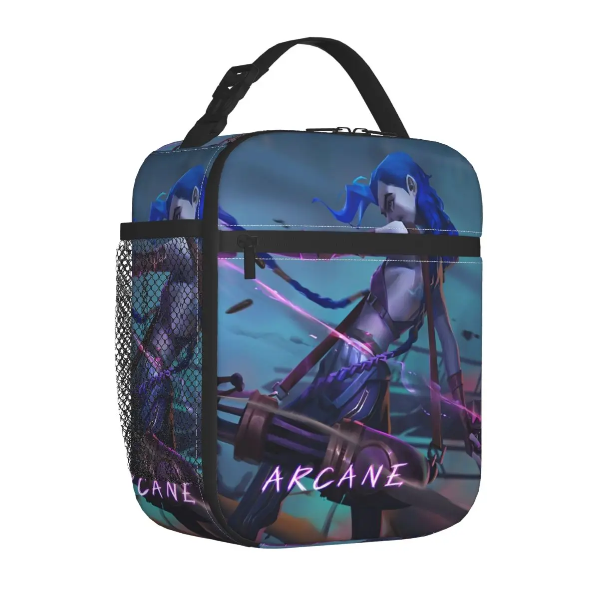 Arcane Jinx Game Merch Insulated Lunch Tote Bag For School Food Container Portable Cooler Thermal Lunch Box