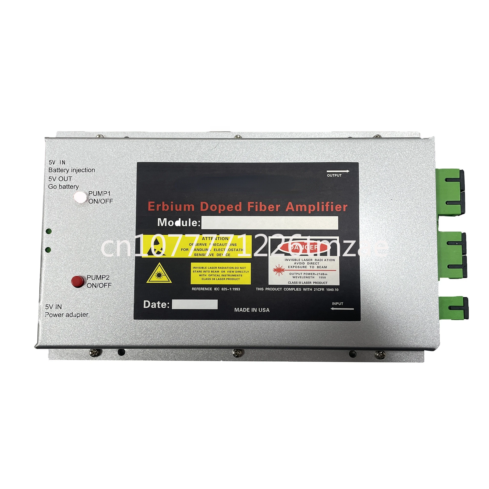 with 4x17dbm Output and Battery Suitable for Small 1550nm CATV Building Dual Optical Amplifier EDFA