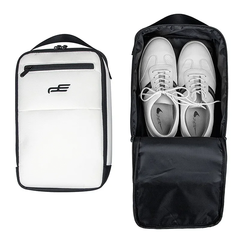 Outdoor portable shoe bag Large capacity breathable PlayEagle Golf black and white shoe bag