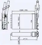 0584862AL for radiator R21 OPTIMA MANAGER CONCORDE (2 SIRA CU + PL)