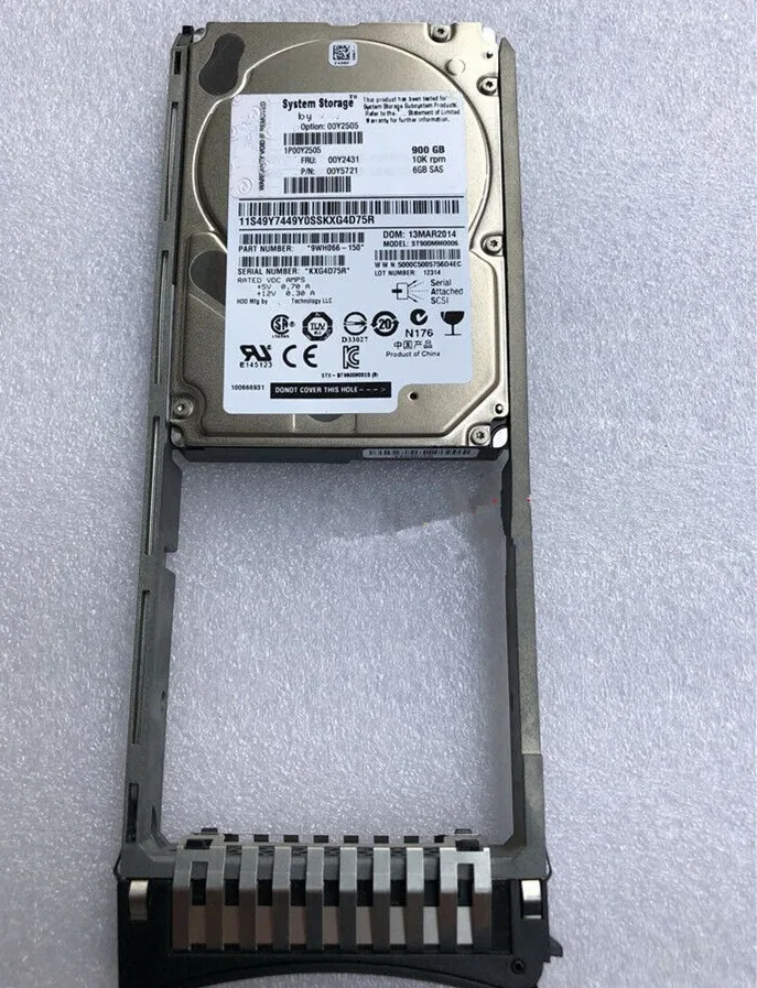 

00Y2431 900GB 10K SAS 2.5 Hard Disk 00Y2505 V3500 V3700 HDD