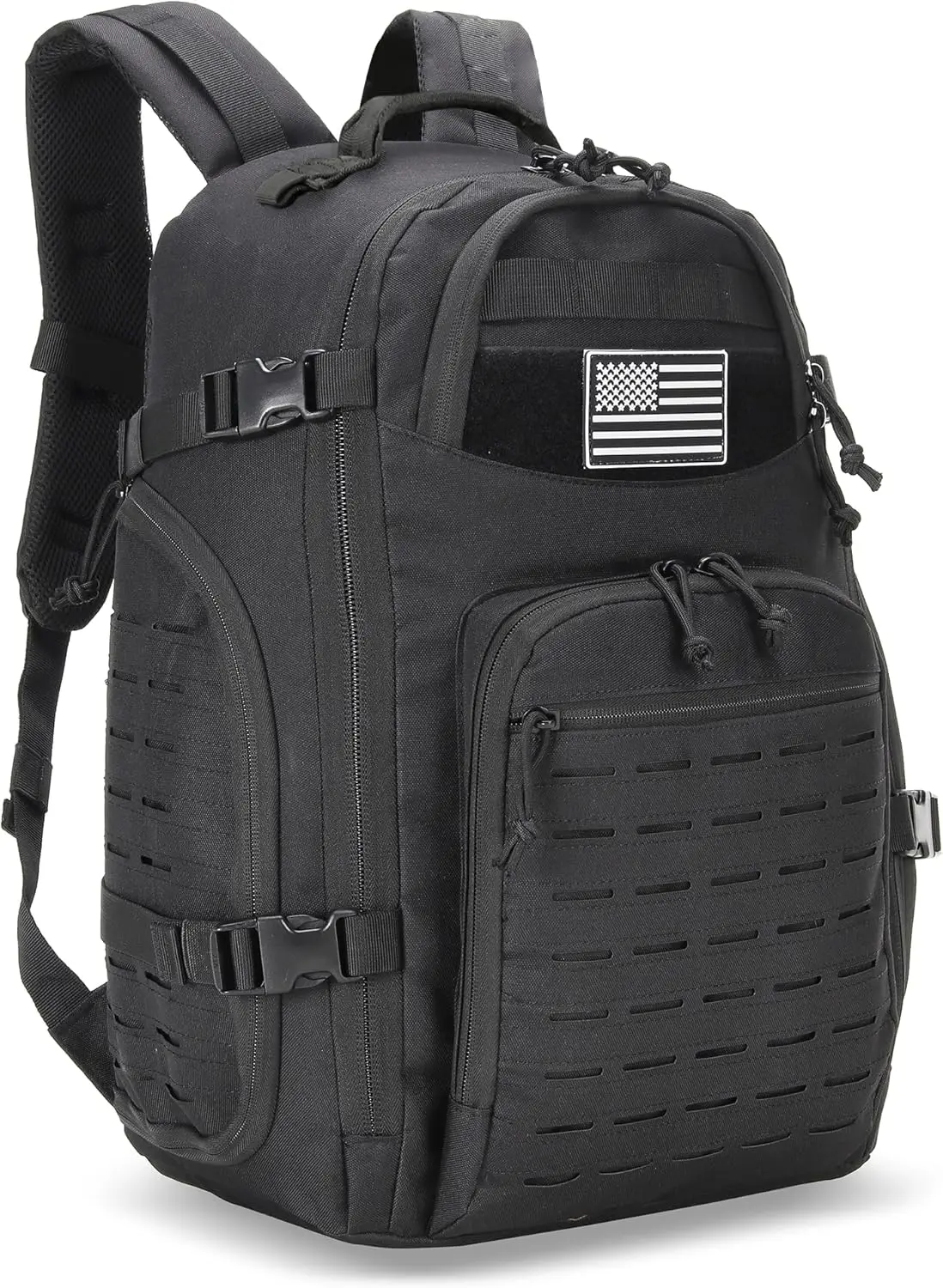 

35L Tactical Backpack for Men Heavy Duty Military Backpack 3 Day Assault Pack Molle Backpack Hiking Rucksack (Black1)