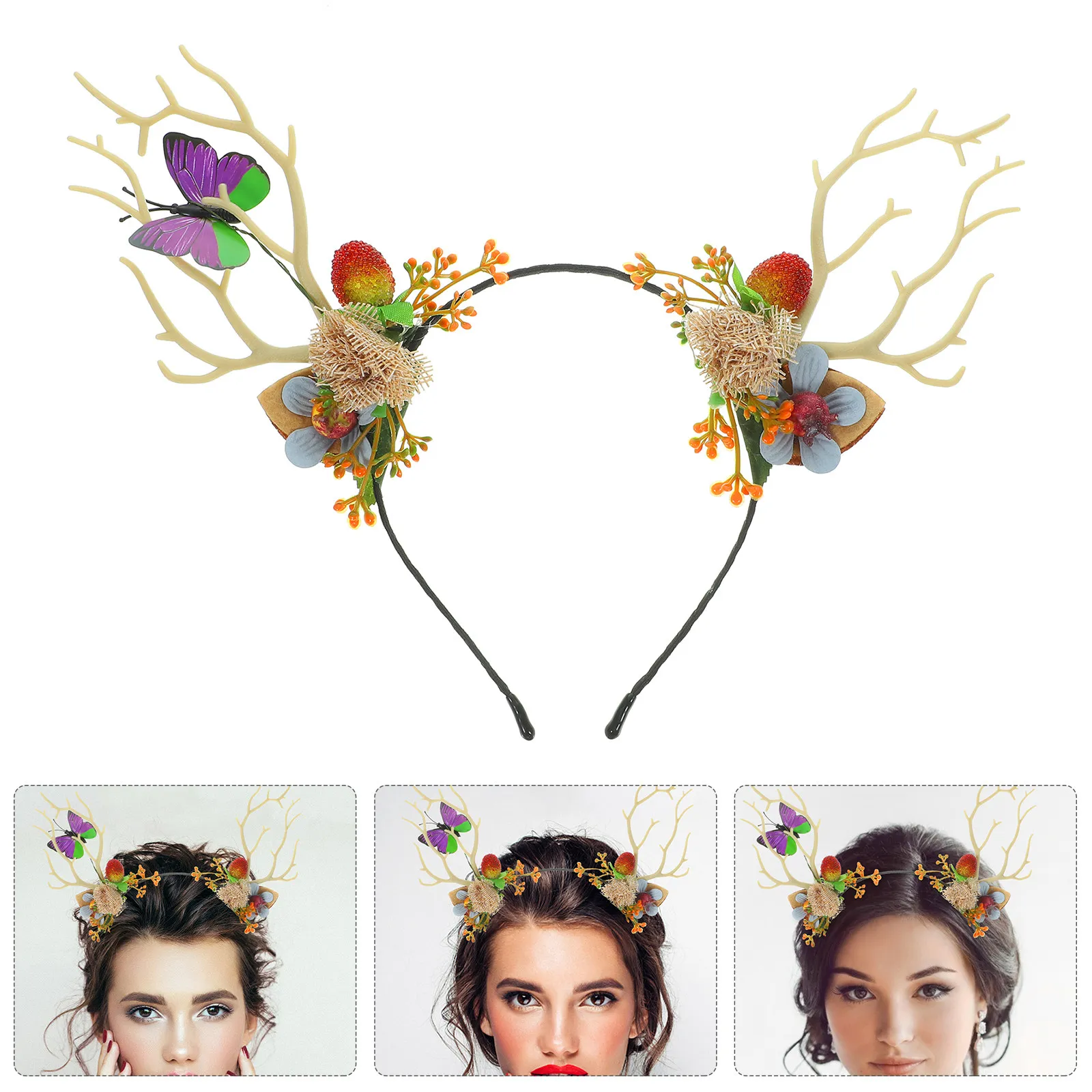 

Детская повязка на голову с оленьими рожками: легкая, удобная, для костюмов, на Рождество, Пасху, Новый год, для вечеринок