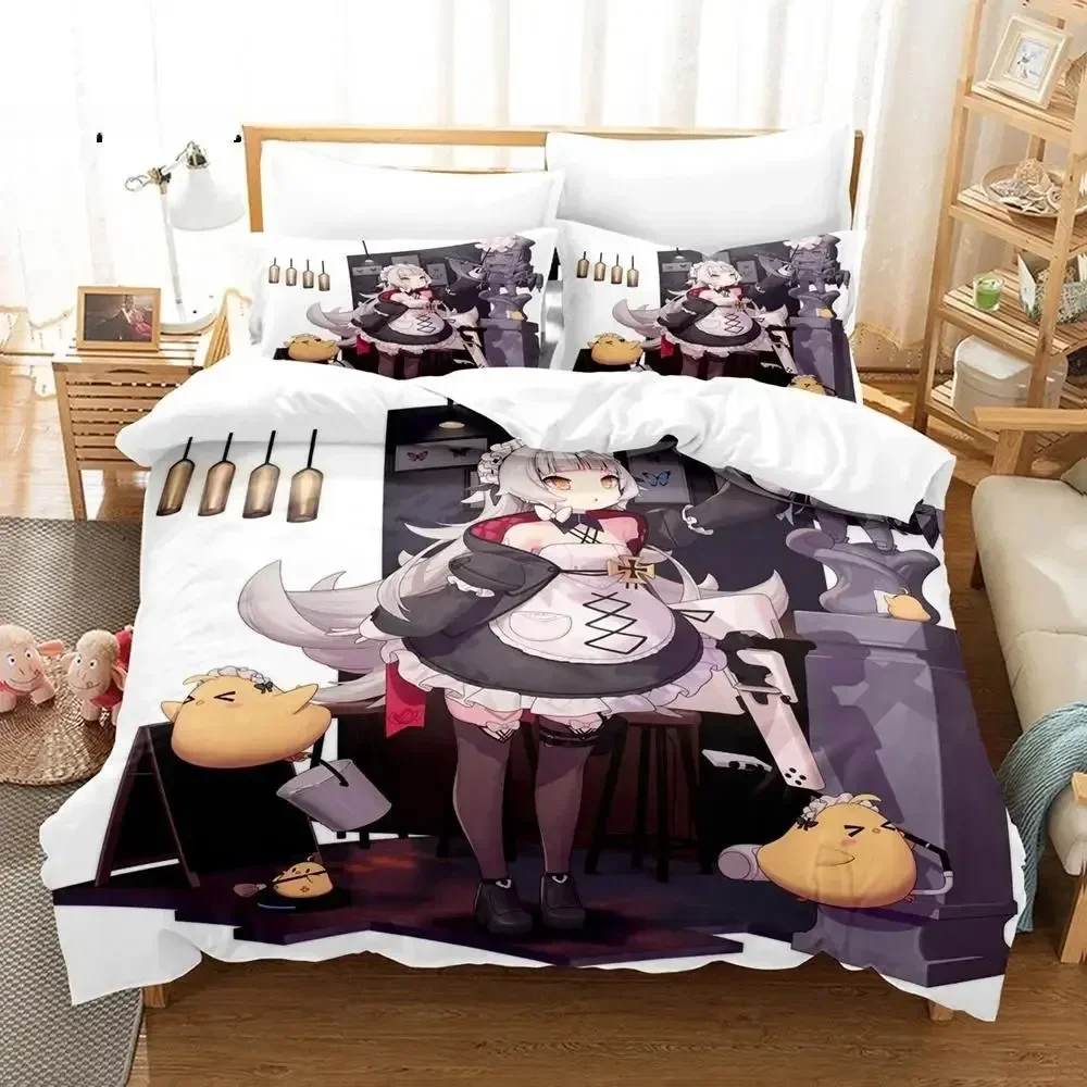 

3D Print Anime - Azur Lane Bedding Set Single Twin Full Queen King Size Bed Set Adult Kid Bedroom Duvet cover Sets bed sheet set