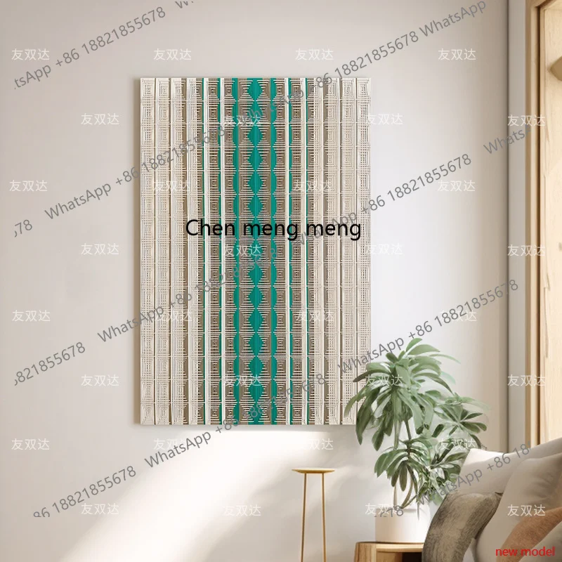 H178Handmade rope three-dimensional living room background wall decorative painting simple entrance restaurant painting