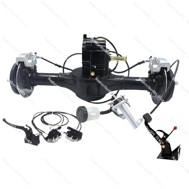 Electric Tricycle Disc Brake Rear Axle Assembly Modified Kart Motor Rear Axle Customized Low Speed Ratio Integrated Gear Shift