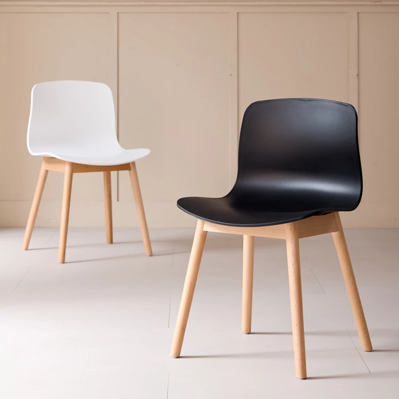 

Minimalist Lightweight Dining Chair for Home Office Modern Plastic Kitchen Cafe Chairs Nordic Comfort Dining Room Dinner Chair