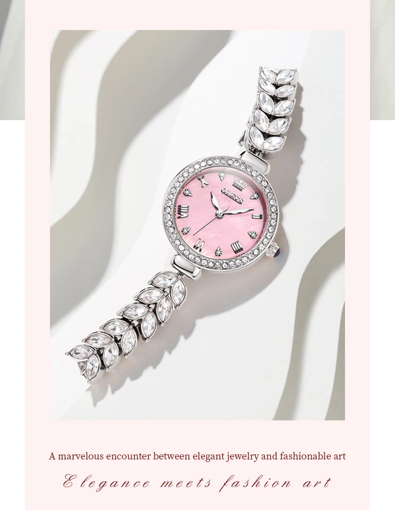 OLEVS 9971 Top Brand Women's Quartz Watches Diamond Bezel Luminous Waterproof Elegant Fashion Dress Wristwatch For Lady