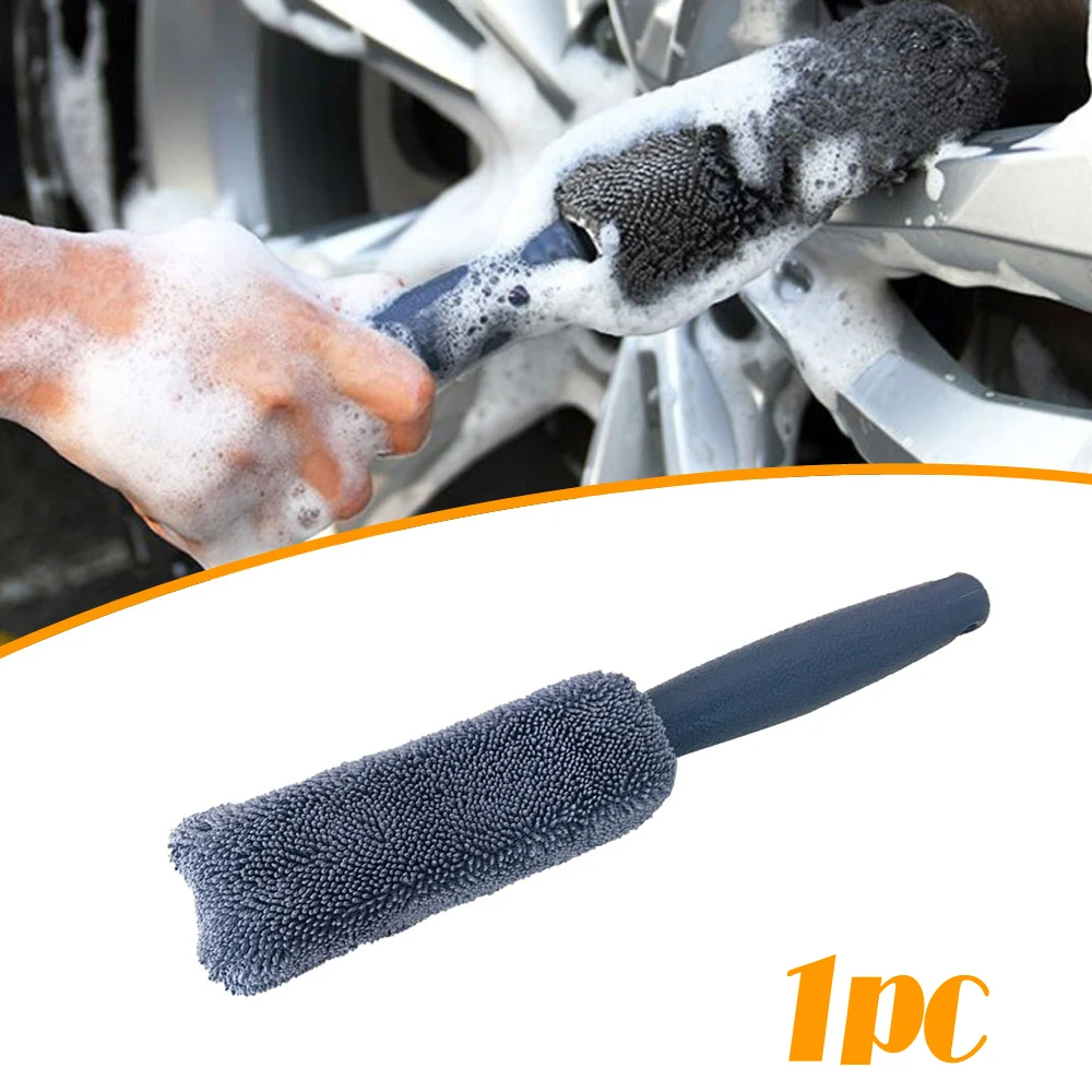 

1pc Universal Car Tire Cleaning Brush Blue Car Long Handle Wheel Brush Car Multifunctional Detailing Clean Tool Auto Accessories