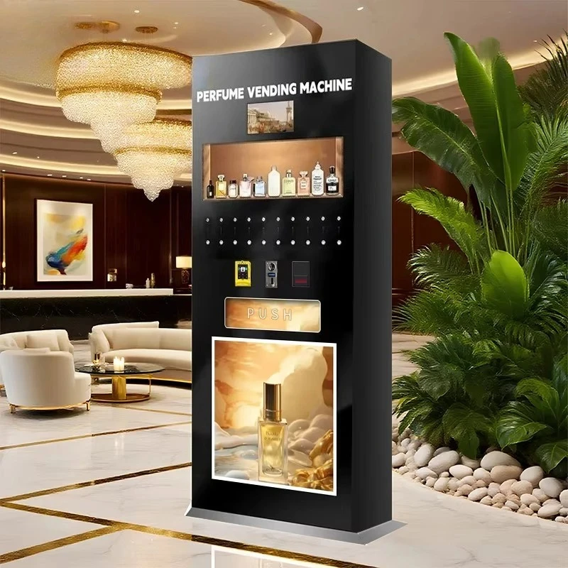 

Custom Payment Options Luxury Perfume Vending Machine Cooling System Automatic Wall Mounted Hotel Mall Office High-End Public