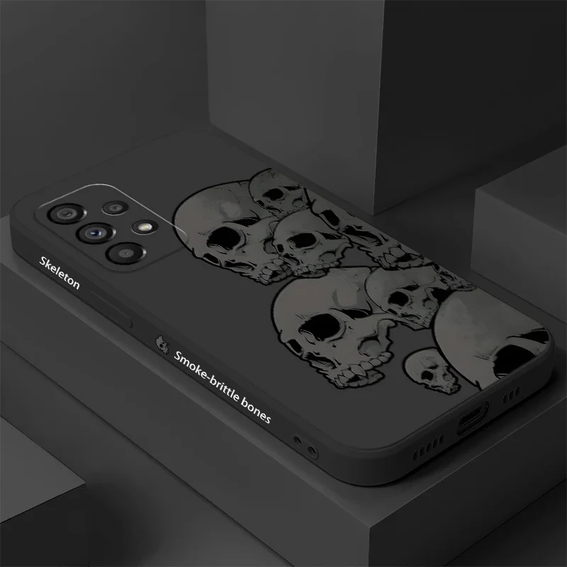 

Dark Skeleton Case For Samsung Galaxy A73 A53 A33 A23 A13 A03 A72 A52 A52S A32 A22 A12 A02 A02S A71 A51 A31 A21S 4G 5G Cover