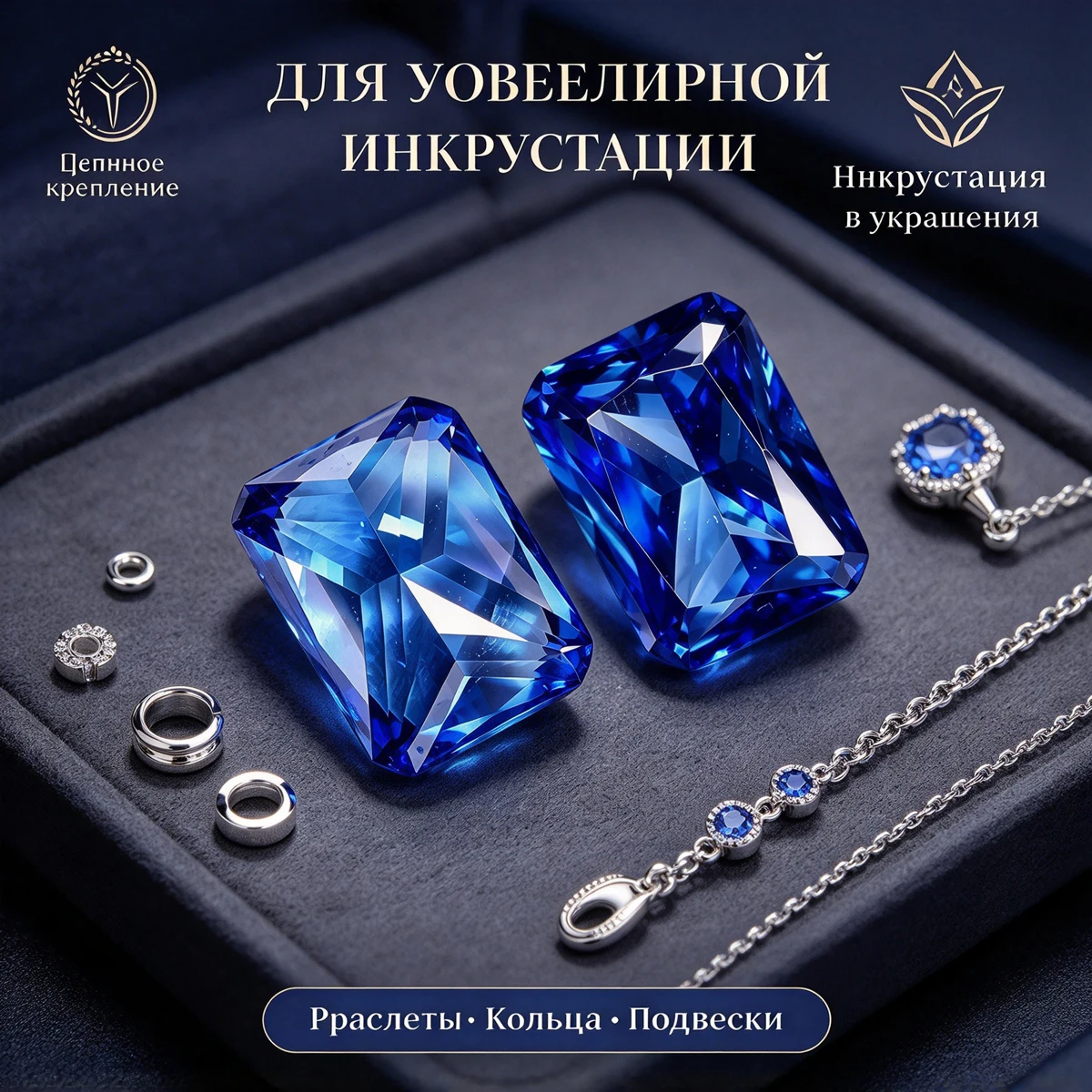 Certified Lab Created Royal Blue Radiant Cut Sapphire Loose Gemstone, for Custom Rings Pendants Earrings Jewelry Making