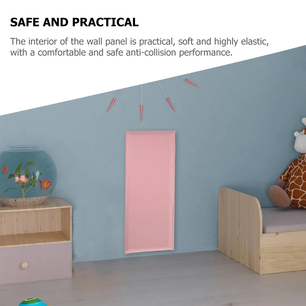 

2 Pcs Children's Room Anti-collision Soft Wall Sticker Baby Decoration Padding Pvc Nursery Padded Panels