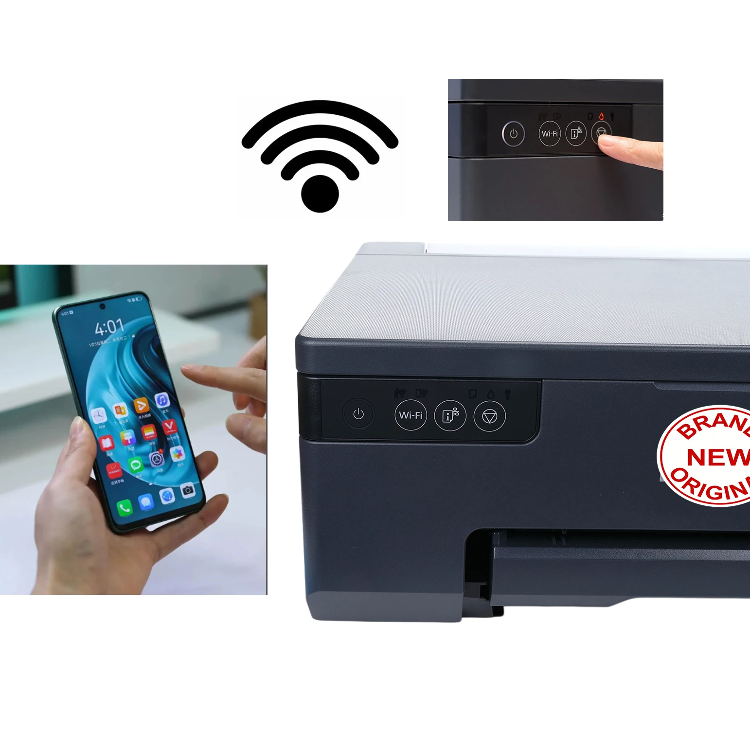 6-Color A4 Dtf thermal transfer sublimation printer is  CD T-shirt, cup, ID , WiFi inkjet photo