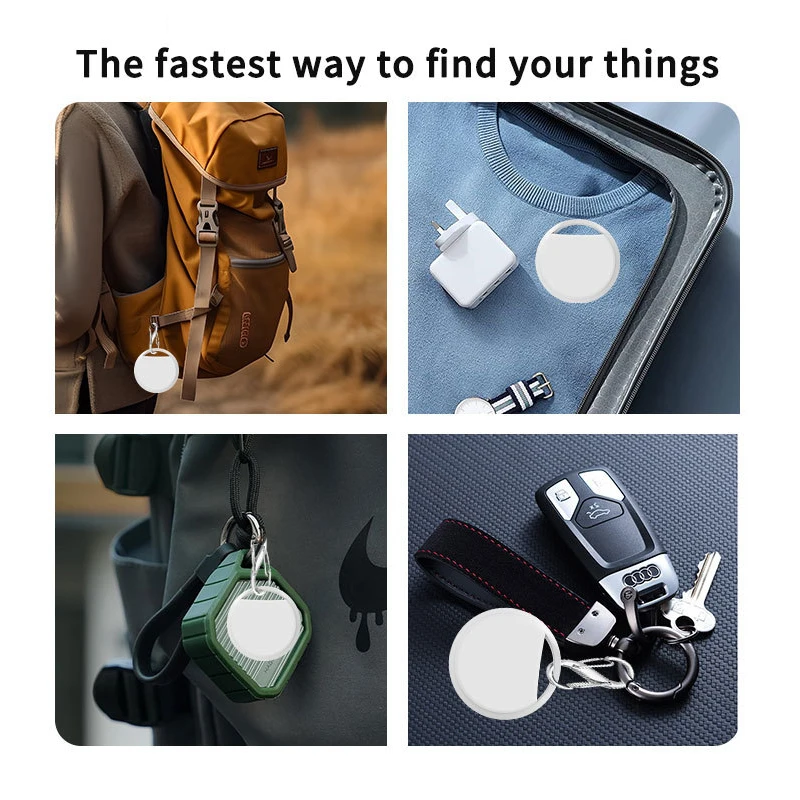 جهاز تتبع بلوتوث صغير بنظام تحديد المواقع لـ Apple Find My Anti-Lose Reminder إنذار الصوت العلامة الذكية مفتاح مكتشف محفظة الكلب محدد موقع الأمتعة