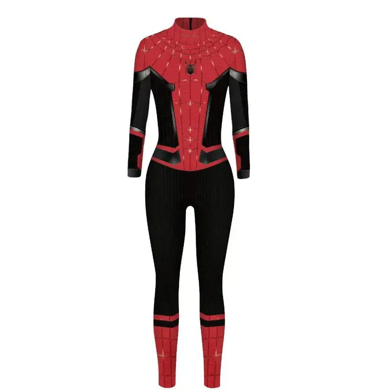 Nuevo disfraz de ASpider y hombre, traje Zentai Sexy para mujer, mono de LICRA, disfraz de superhéroe, disfraz de Carnaval de Halloween, vestido elegante Jum 2025 AA