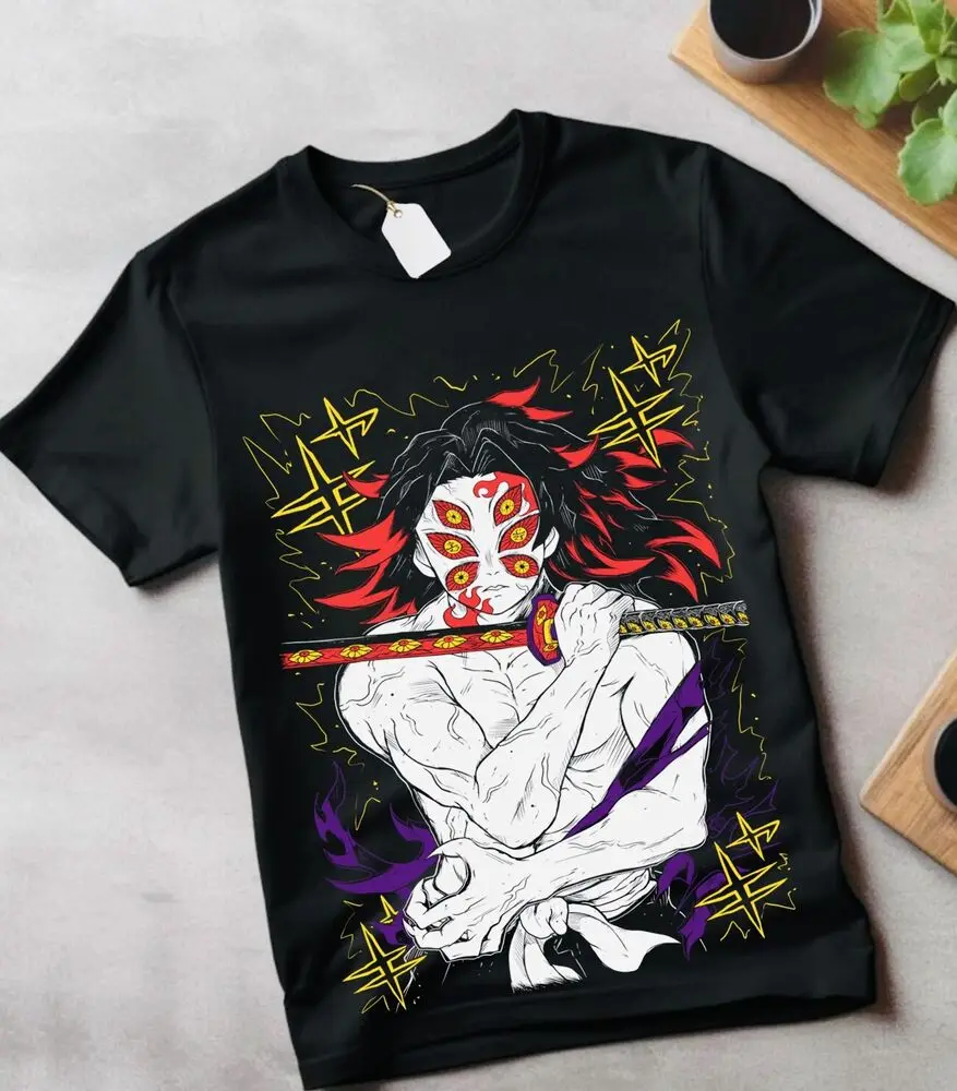 

Kokushibo T-Shirt Demon Slayer Kimetsu No Yaiba Anime Manga Black Shirt gift