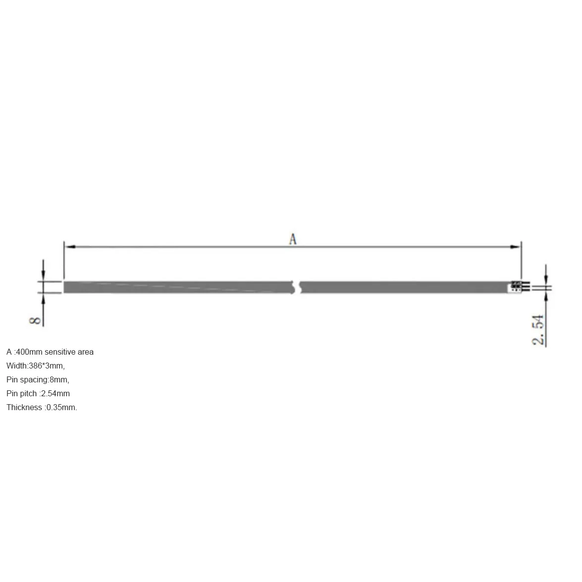 Flexible Piezoelectric Thin Film Sensor PVDF Piezoelectric Sensor with Micro Force Trigger PVDF Thin Film Pressure Sensor Health