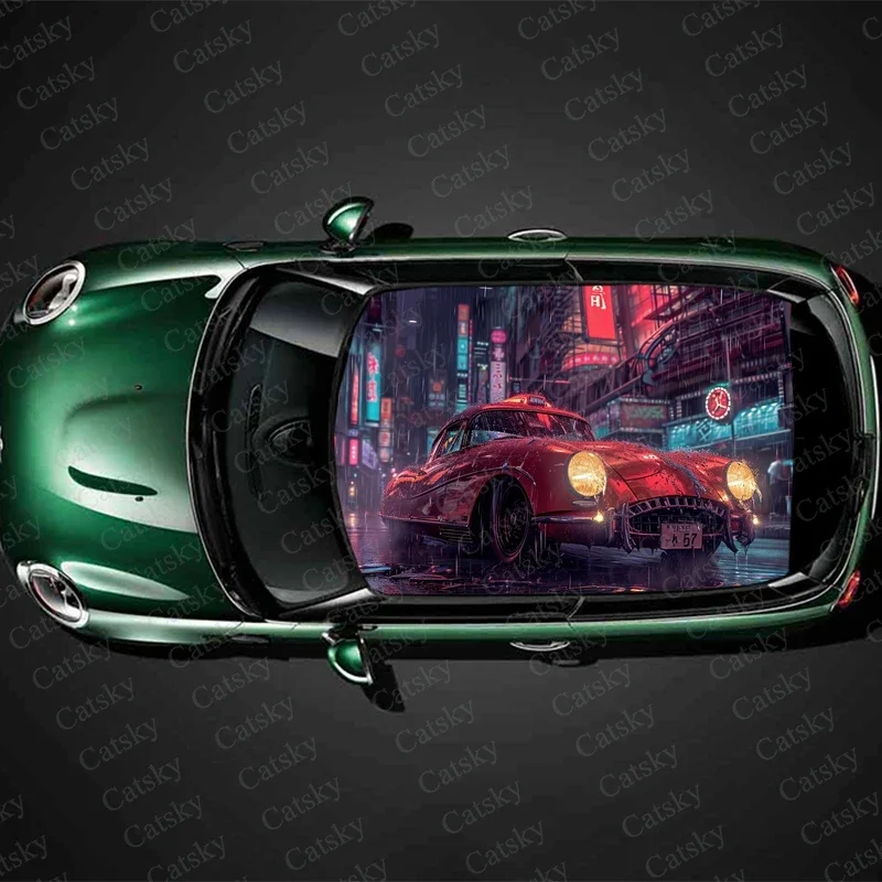 

Japanese JDM Art Car Roof Sticker Wrap Racing SUV Accessories Packaging Painted PVC Custom Car Graphic Decal