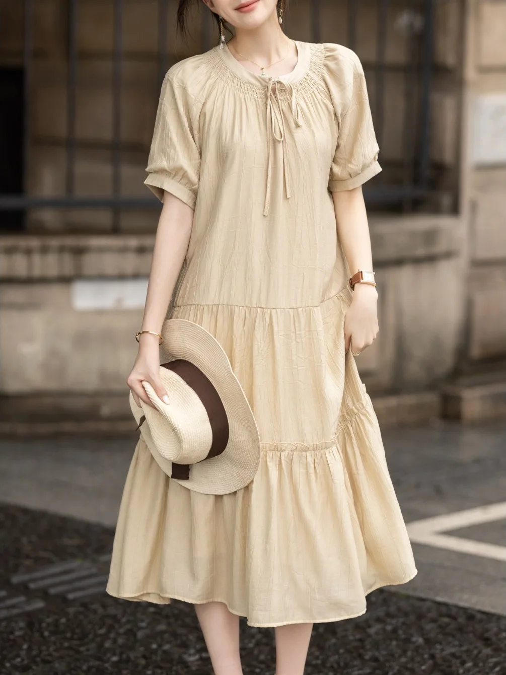 Hebe Sle Bla Bubble Sve Dr Vrouwen Zomer Ele Losse Afslanken Rechte Buis Lange Rok A-lijn ort Sve ronde Ne