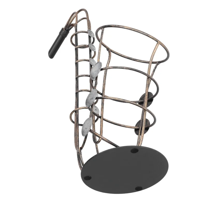 Wine Bottle Holder Metal Figurines Saxophone Practical Crafts Home Decoration Accessories