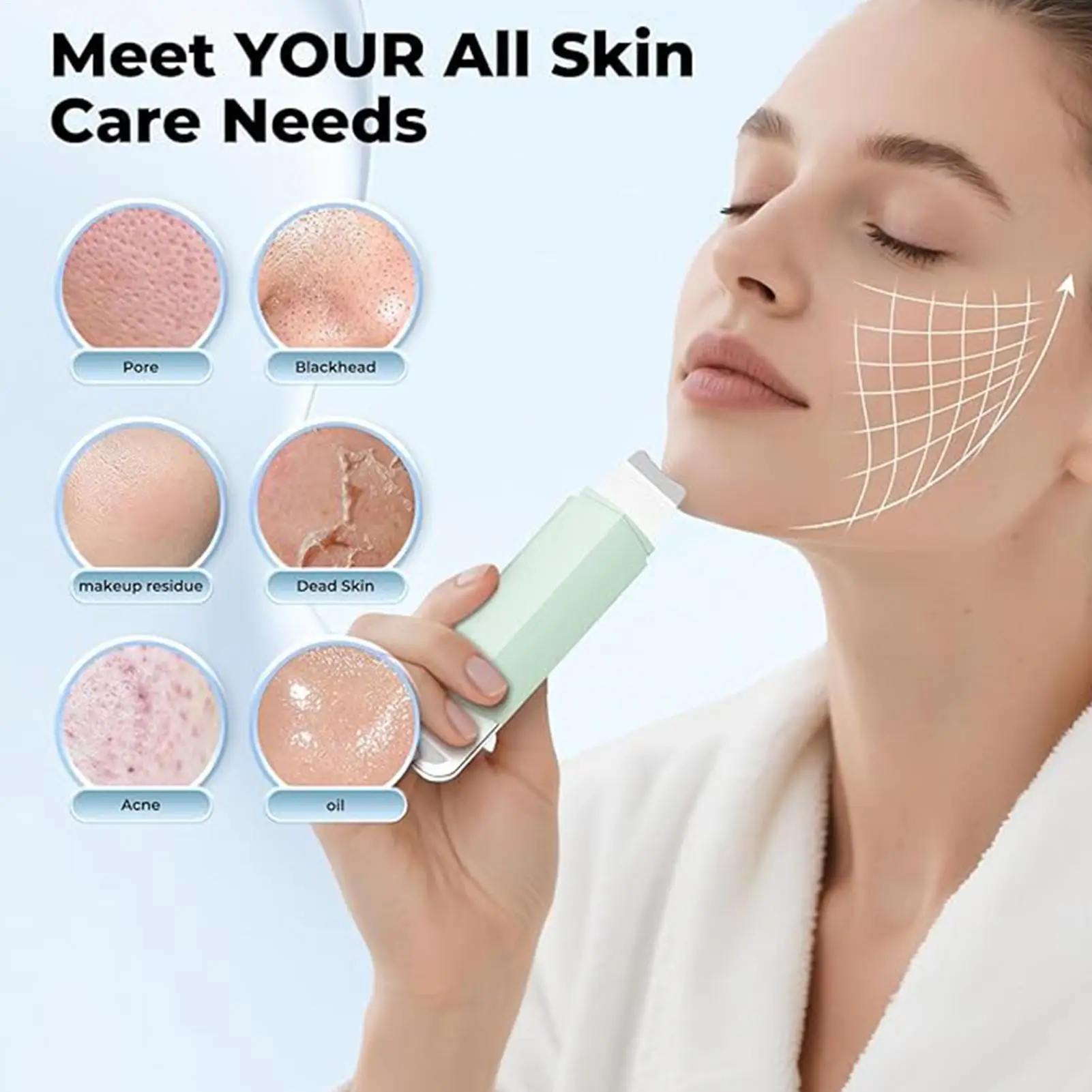 ไม้พายทำความสะอาดรูขุมขนสองด้าน สแตนเลส สำหรับขจัดสิวเสี้ยน ดูแลผิวหน้า ใช้ในสปา ดูแลส่วนบุคคล ความงาม