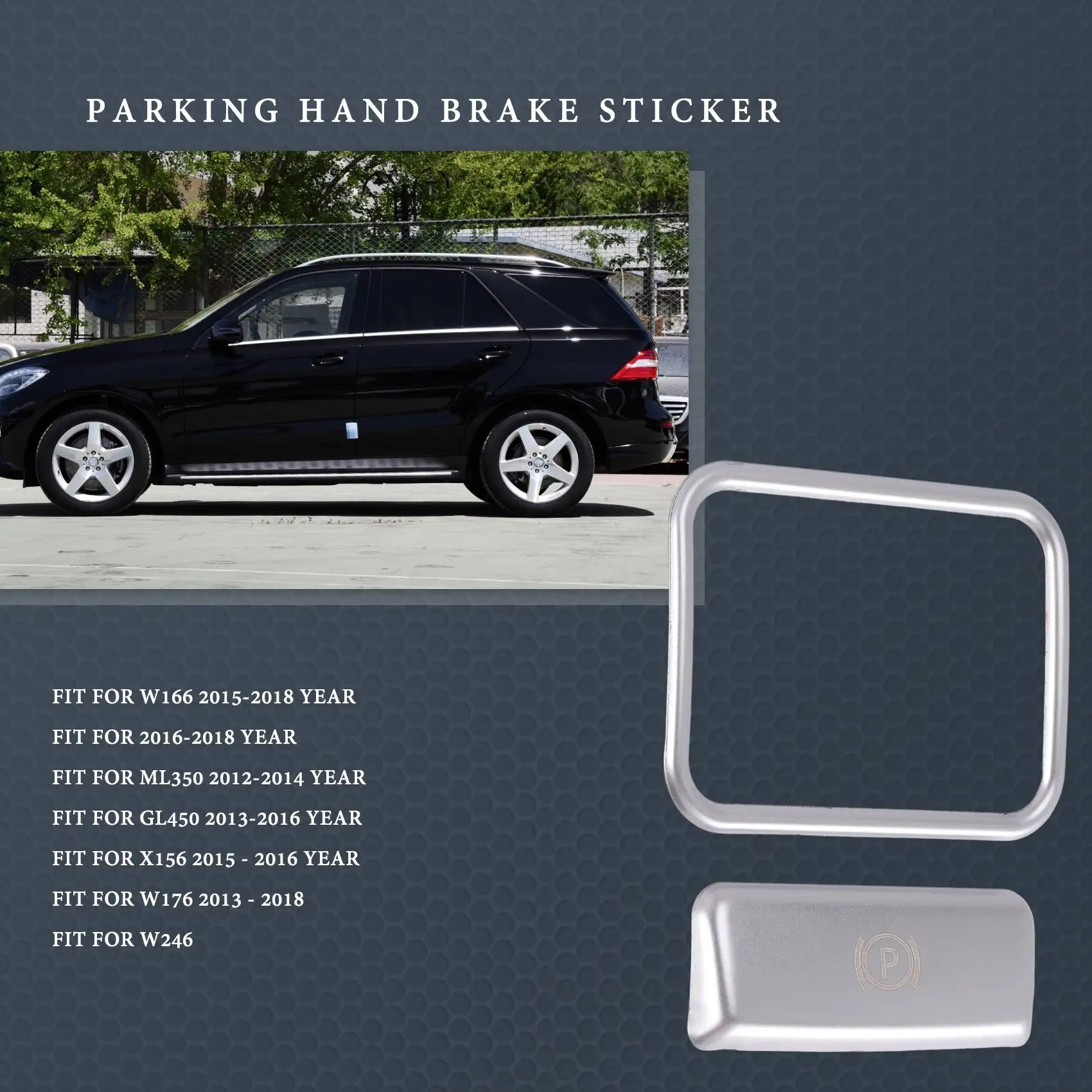 Car Parking Hand Brake Sticker P Button Brake Switch Frame Cover Trim for Benz ML350 GL450 AMG W166 W176 W246