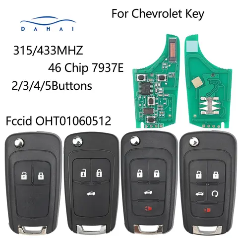 dahai  OHT01060512 Remote Car Key 2B/3B//4B/5B Fob 5B 315MHz/433MHz ID46 7941 for Chevrolet Cruze Camaro Malibu Sonic Opel GMC