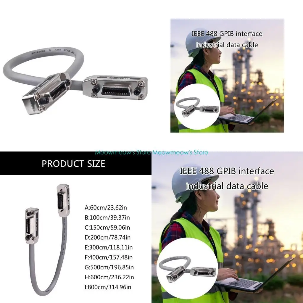 W91A Wysoka prędkość IEEE488 Kabel GPIB Interfejsy Kabel do przemysłowego transferu danych i komunikacji bezpieczne połączenie