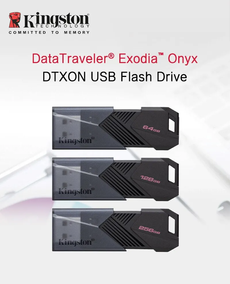 Kingston แฟลชไดรฟ์ USB เพนไดรฟ์ dtxon pendrive 32GB 64GB 128GB 256GB CLE USB 3.2แฟลชดิสก์ mini Memory Stick 3.0