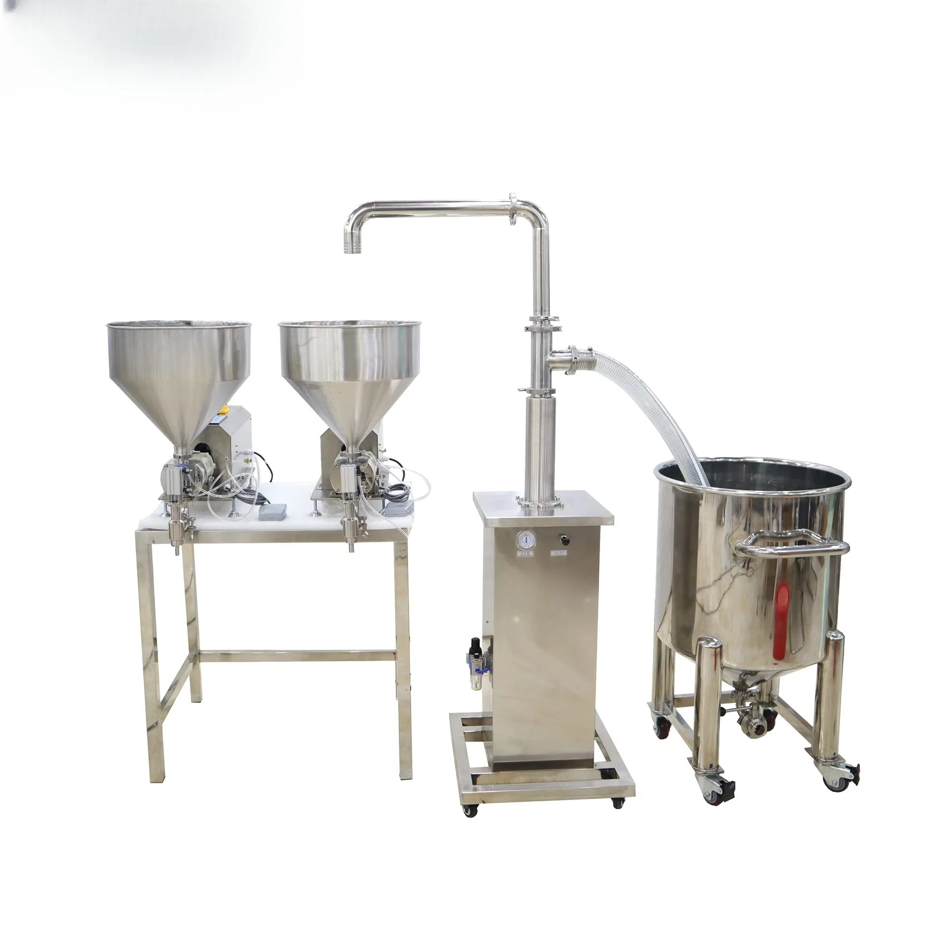 High Viscosity Thick Cream Paste Butter Mayonnaise Ketchup Sauce Jam Food Filler Beverage Glass Rotor Lobe Pump Filling Machine