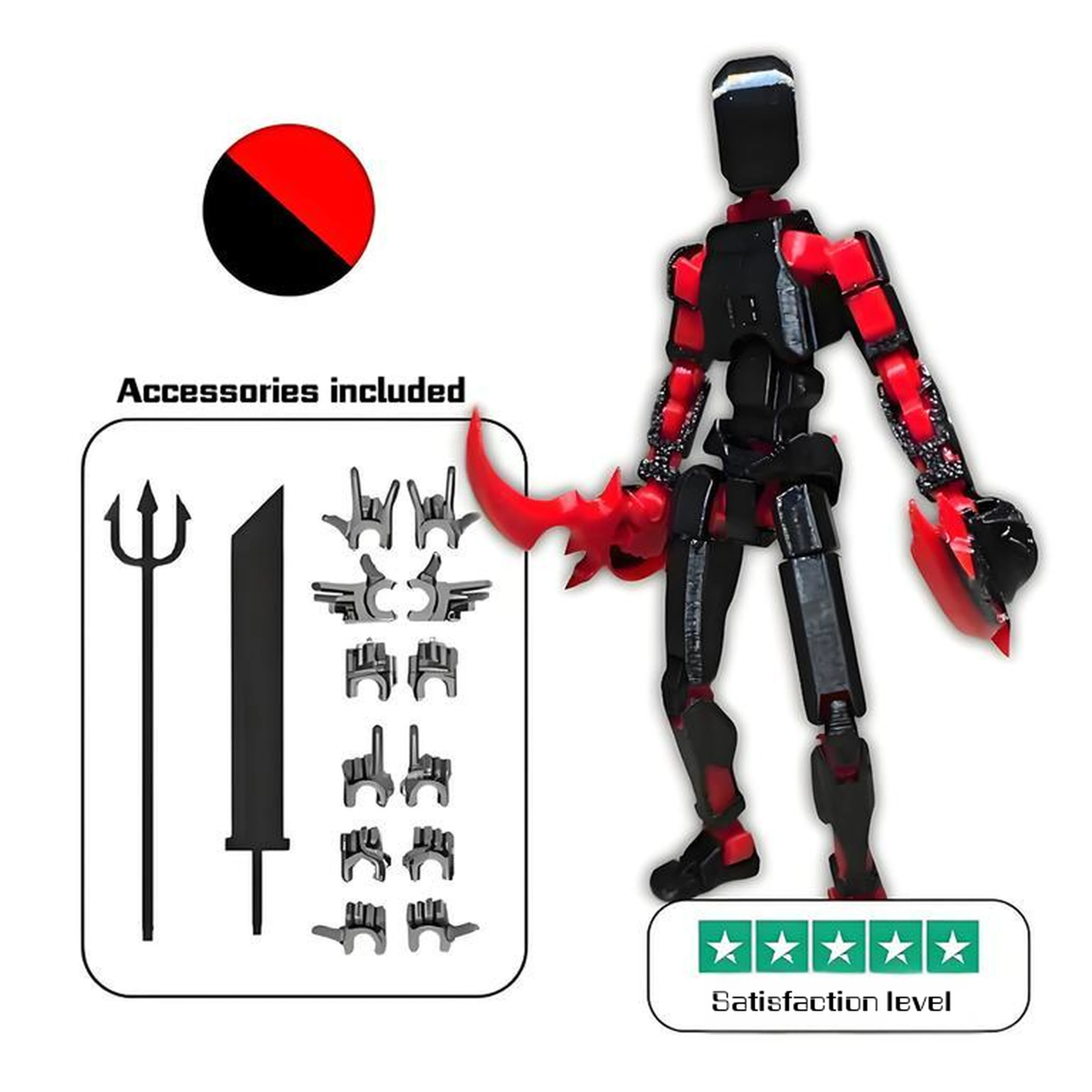 Multi-Jointed Movable Shapeshift Robot 3D Printed Mannequin Dummy Lucky 13 Robot movable figures adult toys children's toys image 4