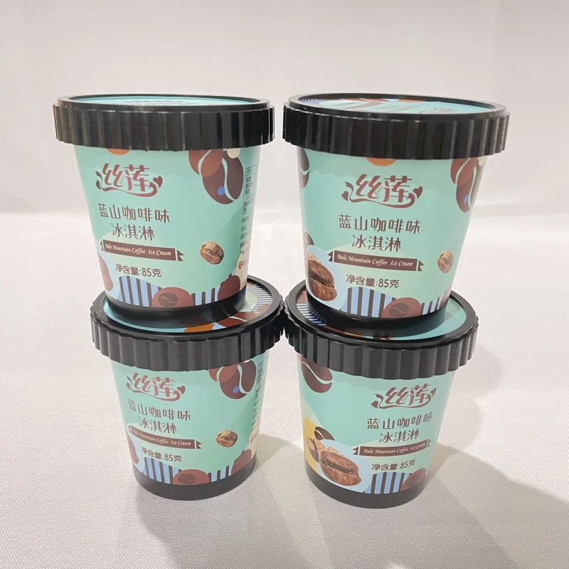 Customized product6Oz 180Ml Disposable Custom Logo Ice Paper Gelato And Soup Bowl Cone Cups