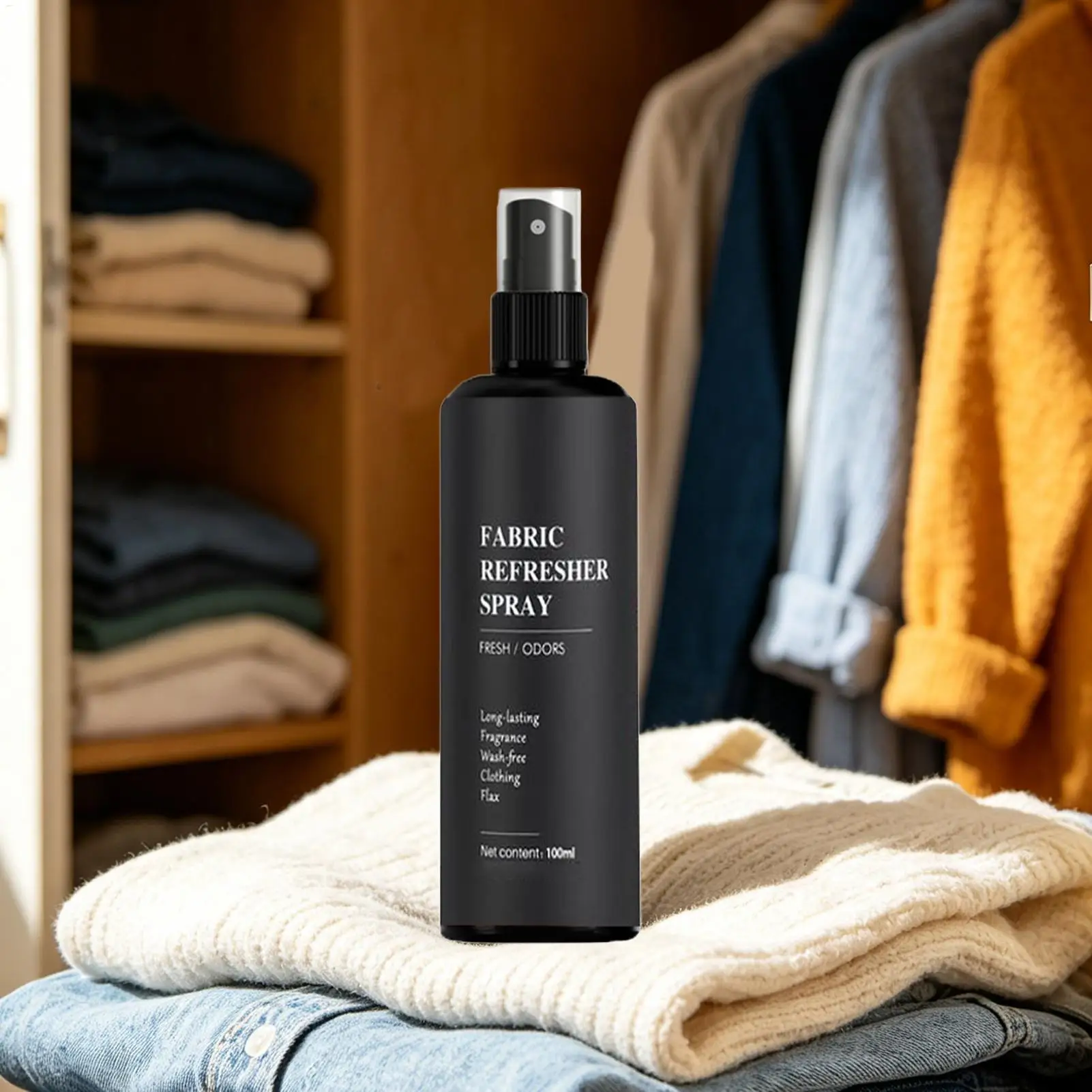 100ml Fabric Deodorizer Spray Odor Eliminator & Freshener for Clothes Carpet Upholstery Home Wardrobe Laundry ﻿