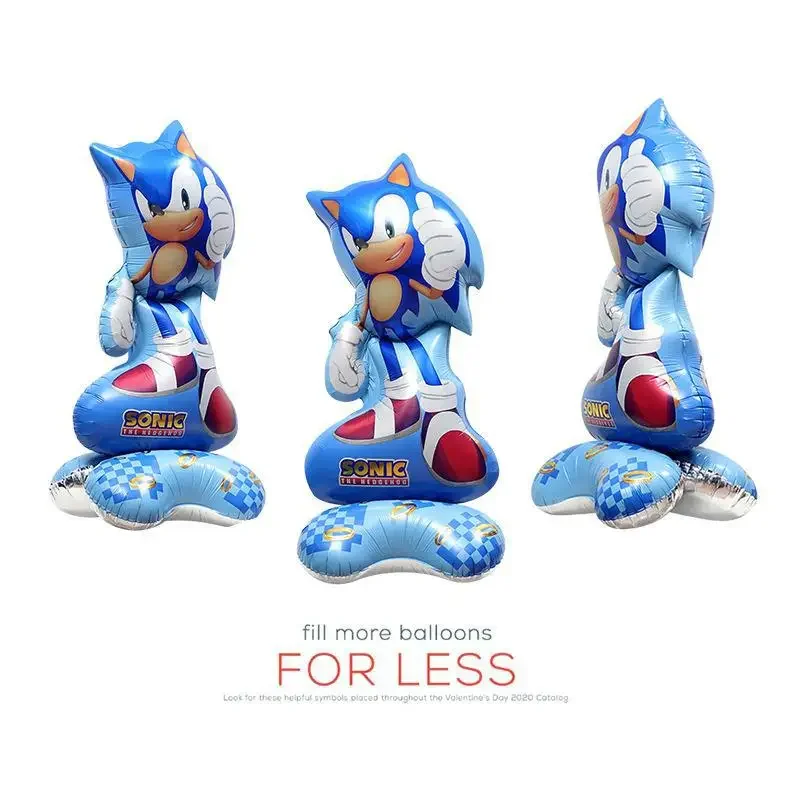 Heißverkaufte Igel 3D Sonic Aluminiumfolienballons für Party, Geburtstag, Dekoration, Babyparty, Zubehör und Geschenke für Jungen