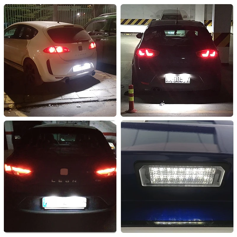 LED License Plate Light For Seat Altea Exeo Ibiza Leon Toledo For VW T-Roc Phaeton Rabbit Scirocco Golf 4/5/6/7 Skoda Superb view 5