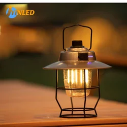 COB Brightness Tent Light for Camping Night Fishing Hiking Outages Emergency Portable Retro Camping Lantern Hanging Dimmable