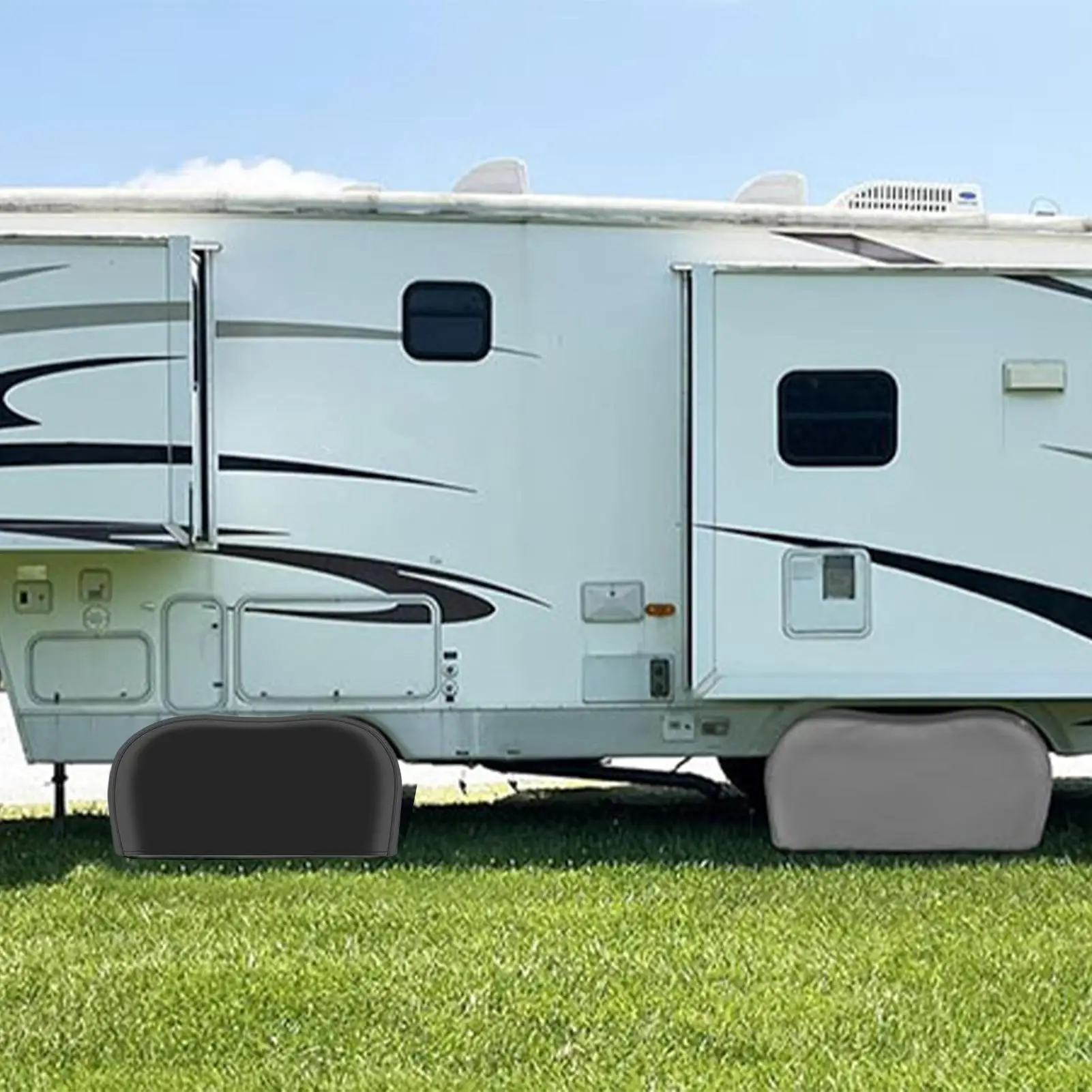 Capas para rodas de rv, 2 peças, capas para pneus sobressalentes, 26-30 polegadas, à prova d'água, acessórios automotivos, protetores de rodas para viagens de sol e chuva