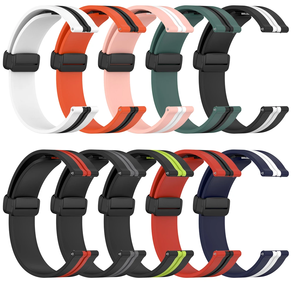 Magnetic Buckle Strap For Garmin Vivoactive 4/Venu 2/Forerunner 255 Music Band Bracelet 20mm 22mm Sports Silicone Belt Watchband