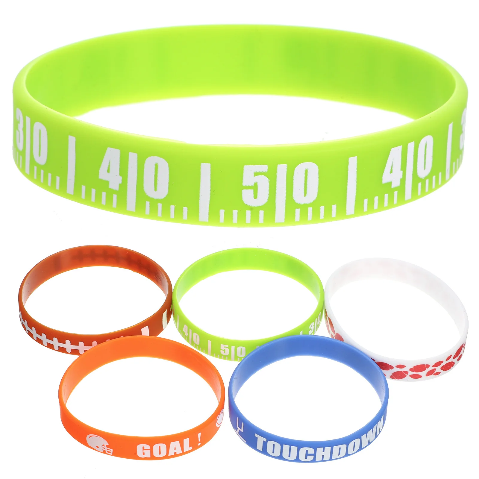 

30pcs Rugby Wristband Silicone Sports Bracelet For Team Fans Compact Wear-Resistant Wristband Portable Sports Supply Fan