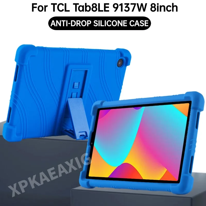 Para TCL Tab8LE 9137W 8 pulgadas funda TCL Tab8 WiFi 9132X Tablet funda de silicona TAB 8 Plus 9138S soporte de silicona suave carcasa protectora