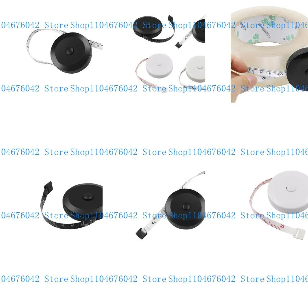 5ASD Portable Ropa Herramienta costura 60 pulgadas Cinta cinta Boby Cinta medición retráctil