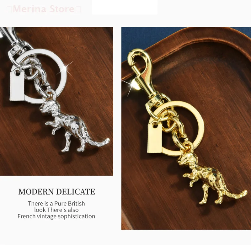 Colorful Alloy Bone Dinosaur Keychain Grasping Metal Keychain Accessory Ornament Handbag For Students