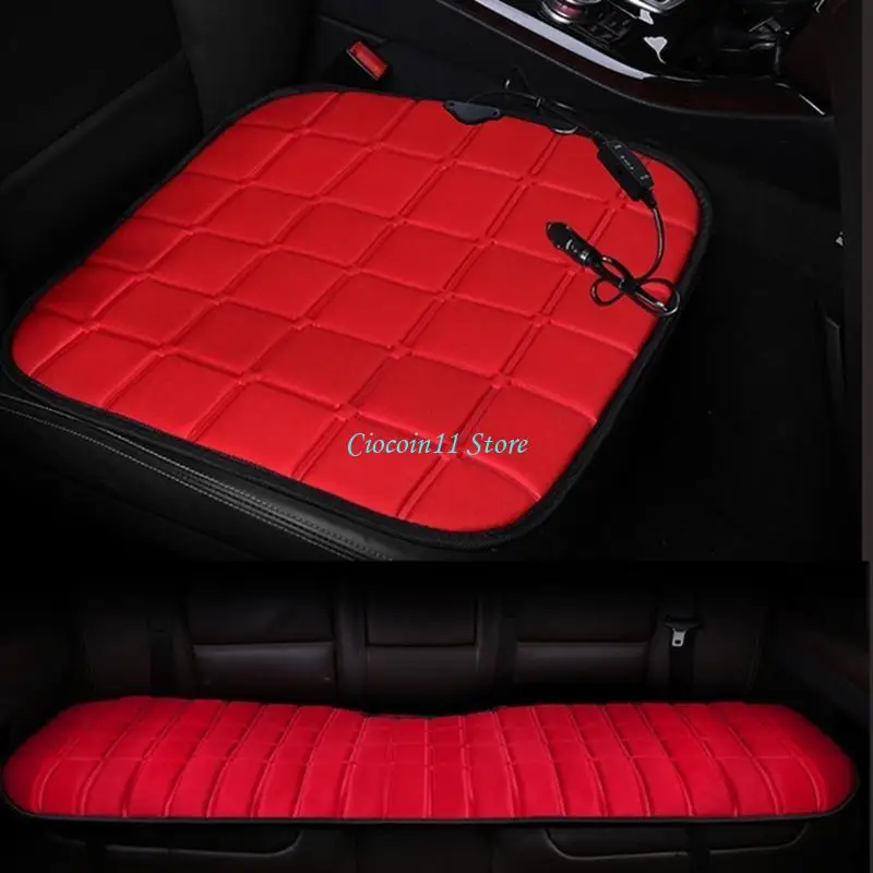 Y1UB Universal Winter Auto Car Heating Heater Pad Electric Heated Mat Adjustable