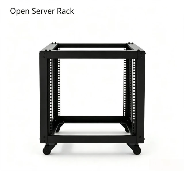 Cabinet, Server Cabinet 5-32U Frame Network Cabinet, Cold Rolled Steel 19 Inch Open Cabinet 19" Open-Frame Server Cabinet – 5U to 32U Cold-Rolled Steel Network Rack