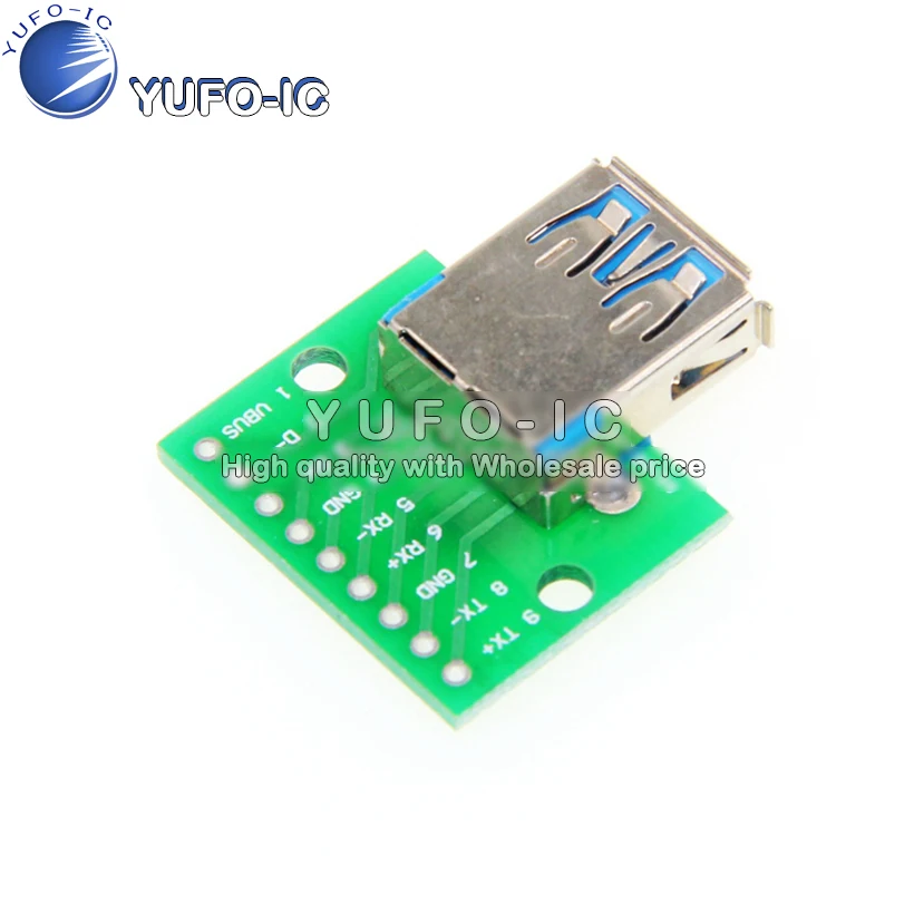 USB 3.0 Mother Head Seat Turn DIP Module Flat Straight Plug Adapter Plate Master Conversion Board 2.54