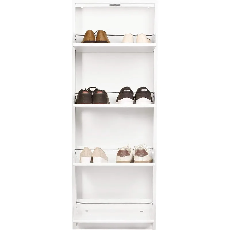 

Modern 3 & 4 Drawer Shoe Cabinet, 3-4Tier Shoe Rack Storage Organizer, (White) (3 & 4Tier) (4 Tier)